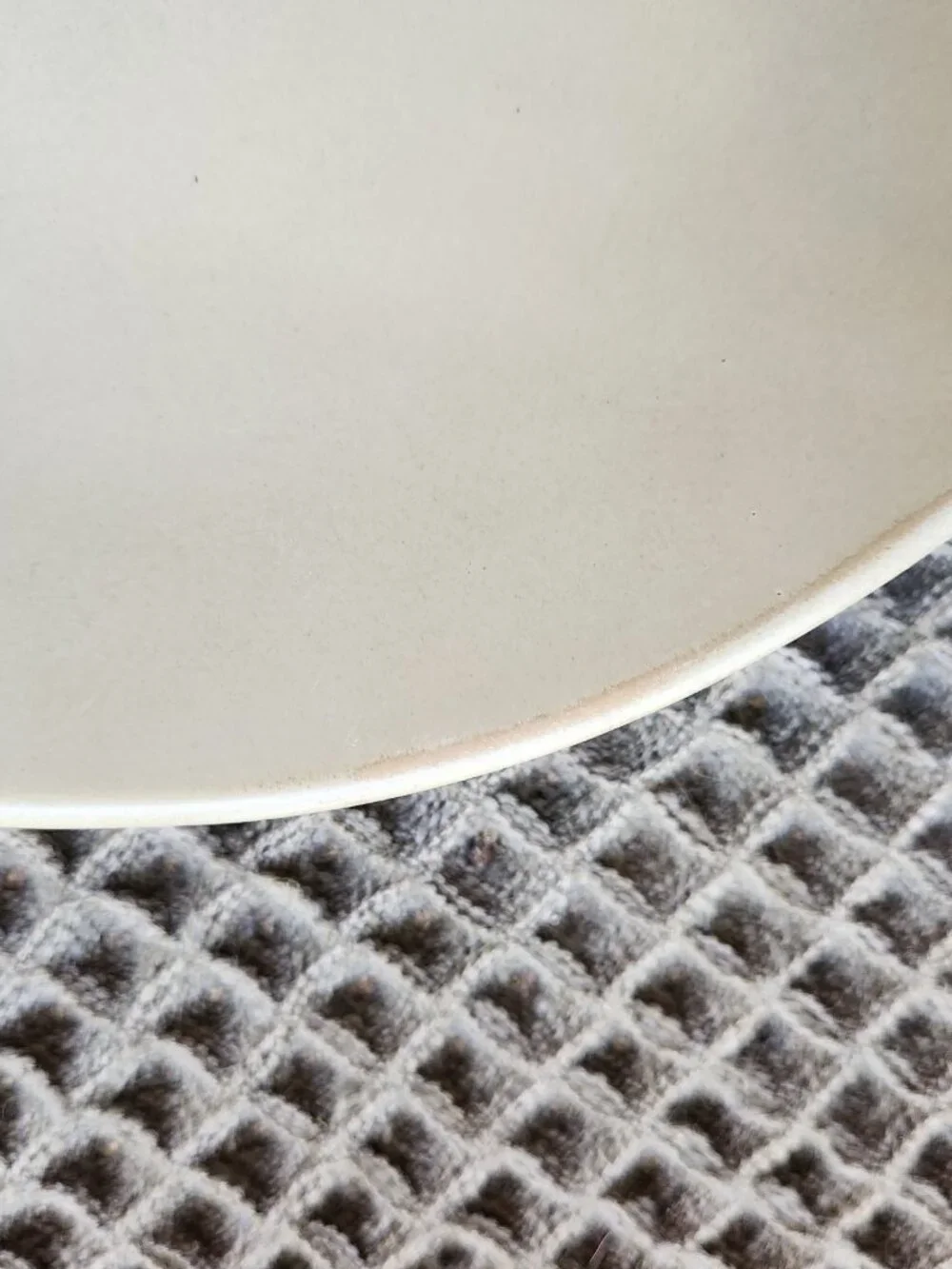 RARE Simon Pearce Barre Sage Green Dinner Plate Asymmetrical Handmade Pottery VT